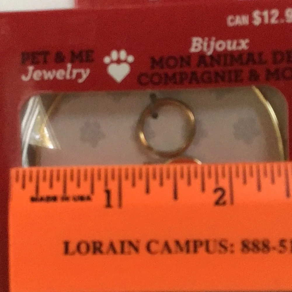Pet & Me‎ Set Gold Tone Dog Bone Crystal Charm Collar & Bracelet NWT